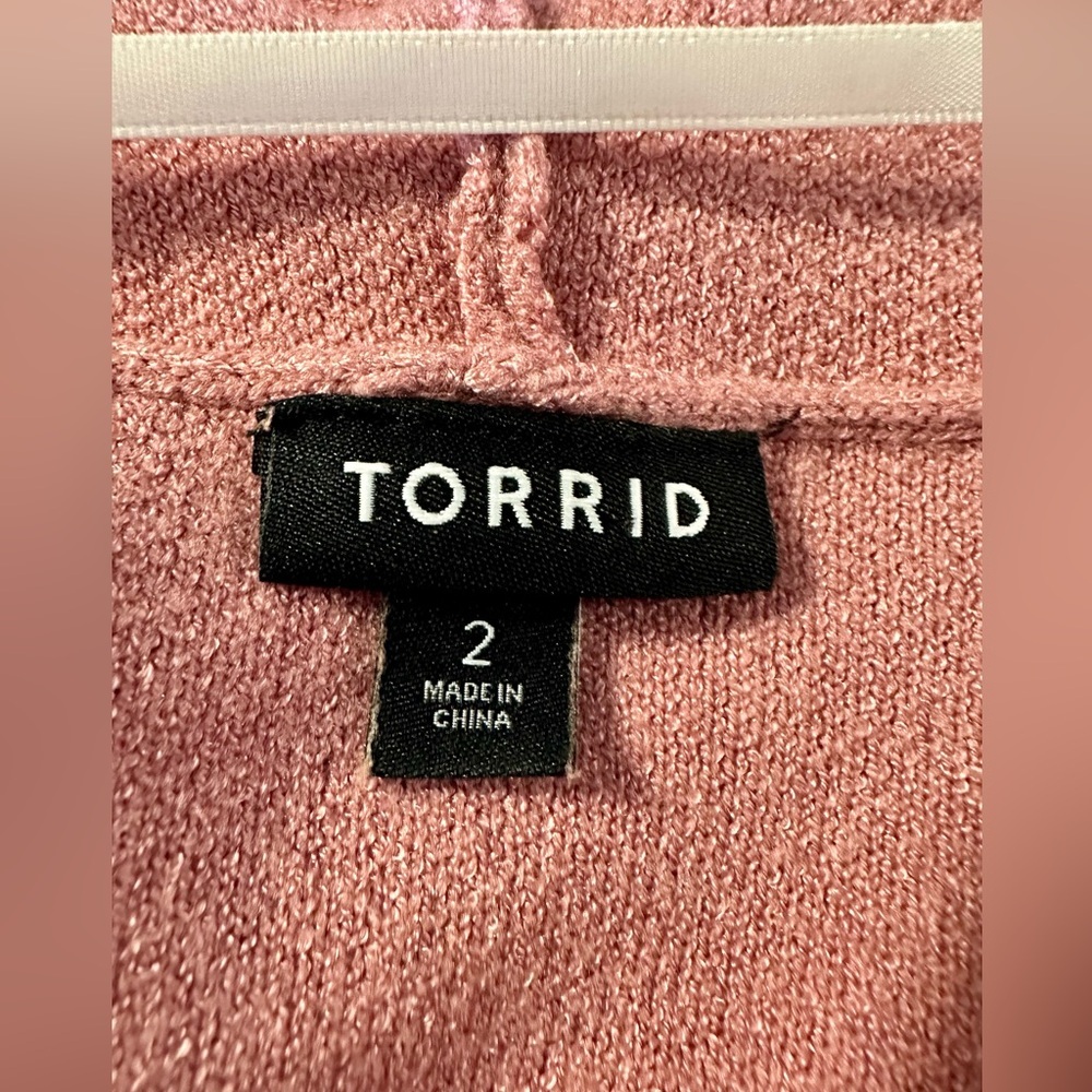 Torrid Everyday Plush Anorak Hooded Cinched Waist Sweater Womens Size 2 - Picture 10 of 10